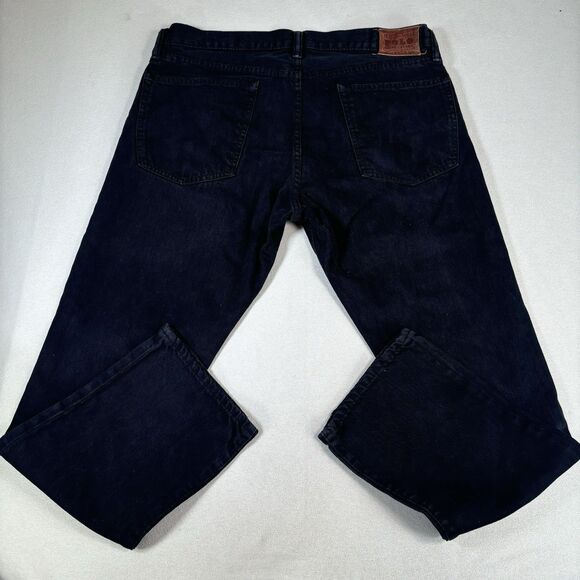 Polo Ralph Lauren Mens Dark Black Hampton Straight Leg Denim Jeans 35x30 - Picture 2 of 10